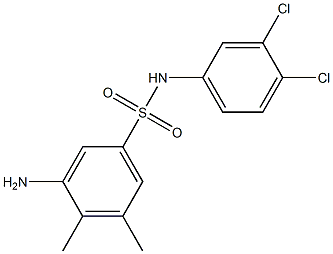 3-amino-N-(3,4-dichlorophenyl)-4,5-dimethylbenzene-1-sulfonamide 结构式