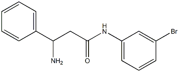 3-amino-N-(3-bromophenyl)-3-phenylpropanamide 结构式