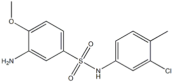 3-amino-N-(3-chloro-4-methylphenyl)-4-methoxybenzene-1-sulfonamide 结构式