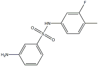 3-amino-N-(3-fluoro-4-methylphenyl)benzenesulfonamide 结构式