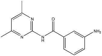 3-amino-N-(4,6-dimethylpyrimidin-2-yl)benzamide 结构式