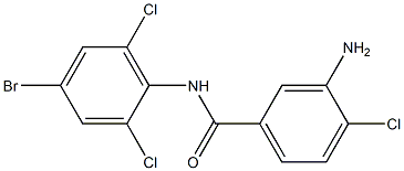 3-amino-N-(4-bromo-2,6-dichlorophenyl)-4-chlorobenzamide 结构式