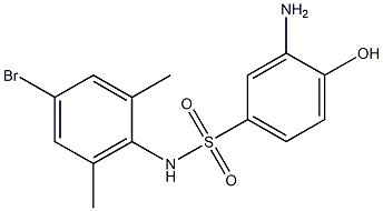 3-amino-N-(4-bromo-2,6-dimethylphenyl)-4-hydroxybenzene-1-sulfonamide 结构式