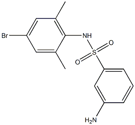 3-amino-N-(4-bromo-2,6-dimethylphenyl)benzene-1-sulfonamide 结构式