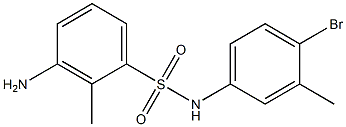 3-amino-N-(4-bromo-3-methylphenyl)-2-methylbenzene-1-sulfonamide 结构式