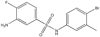 3-amino-N-(4-bromo-3-methylphenyl)-4-fluorobenzene-1-sulfonamide 结构式