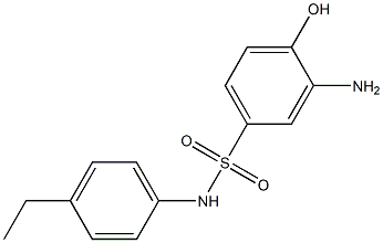 3-amino-N-(4-ethylphenyl)-4-hydroxybenzene-1-sulfonamide 结构式