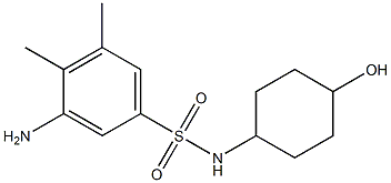 3-amino-N-(4-hydroxycyclohexyl)-4,5-dimethylbenzene-1-sulfonamide 结构式