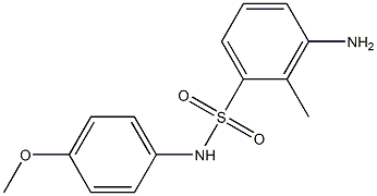 3-amino-N-(4-methoxyphenyl)-2-methylbenzene-1-sulfonamide 结构式