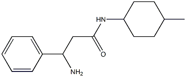 3-amino-N-(4-methylcyclohexyl)-3-phenylpropanamide 结构式