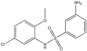 3-amino-N-(5-chloro-2-methoxyphenyl)benzene-1-sulfonamide 结构式