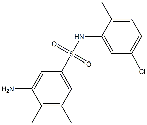 3-amino-N-(5-chloro-2-methylphenyl)-4,5-dimethylbenzene-1-sulfonamide 结构式