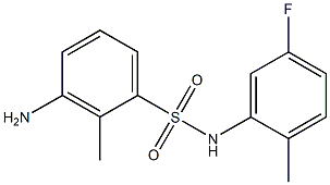 3-amino-N-(5-fluoro-2-methylphenyl)-2-methylbenzene-1-sulfonamide 结构式