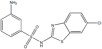 3-amino-N-(6-chloro-1,3-benzothiazol-2-yl)benzene-1-sulfonamide 结构式