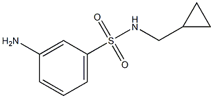 3-amino-N-(cyclopropylmethyl)benzenesulfonamide 结构式