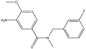 3-amino-N-[(3-fluorophenyl)methyl]-4-methoxy-N-methylbenzamide 结构式