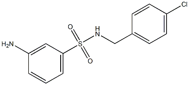 3-amino-N-[(4-chlorophenyl)methyl]benzene-1-sulfonamide 结构式