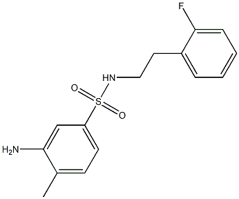 3-amino-N-[2-(2-fluorophenyl)ethyl]-4-methylbenzene-1-sulfonamide 结构式