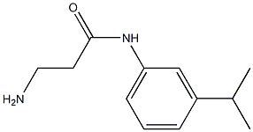 3-amino-N-[3-(propan-2-yl)phenyl]propanamide 结构式