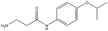 3-amino-N-[4-(propan-2-yloxy)phenyl]propanamide 结构式