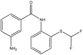 3-amino-N-{2-[(difluoromethyl)sulfanyl]phenyl}benzamide 结构式