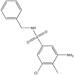 3-amino-N-benzyl-5-chloro-4-methylbenzene-1-sulfonamide 结构式