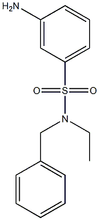 3-amino-N-benzyl-N-ethylbenzene-1-sulfonamide 结构式
