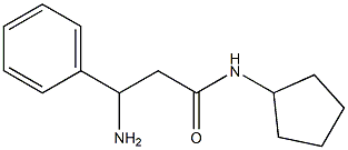 3-amino-N-cyclopentyl-3-phenylpropanamide 结构式