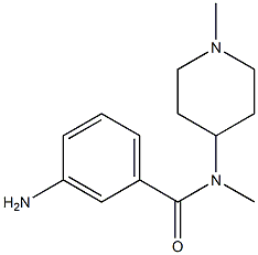 3-amino-N-methyl-N-(1-methylpiperidin-4-yl)benzamide 结构式