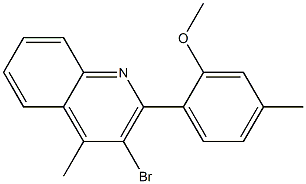 3-bromo-2-(2-methoxy-4-methylphenyl)-4-methylquinoline 结构式