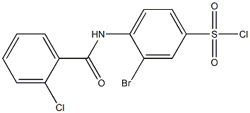 3-bromo-4-[(2-chlorobenzene)amido]benzene-1-sulfonyl chloride 结构式