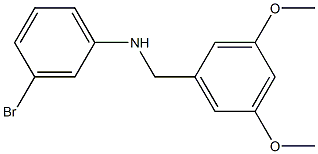 3-bromo-N-[(3,5-dimethoxyphenyl)methyl]aniline 结构式