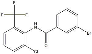 3-bromo-N-[2-chloro-6-(trifluoromethyl)phenyl]benzamide 结构式