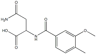 3-carbamoyl-2-[(3-methoxy-4-methylphenyl)formamido]propanoic acid 结构式