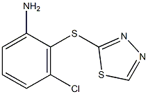 3-chloro-2-(1,3,4-thiadiazol-2-ylsulfanyl)aniline 结构式