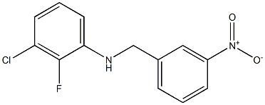 3-chloro-2-fluoro-N-[(3-nitrophenyl)methyl]aniline 结构式