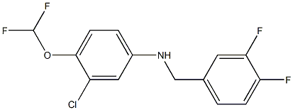 3-chloro-4-(difluoromethoxy)-N-[(3,4-difluorophenyl)methyl]aniline 结构式