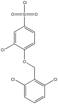 3-chloro-4-[(2,6-dichlorophenyl)methoxy]benzene-1-sulfonyl chloride 结构式