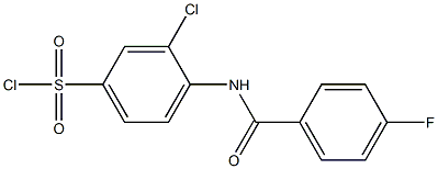 3-chloro-4-[(4-fluorobenzene)amido]benzene-1-sulfonyl chloride 结构式