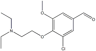 3-chloro-4-[2-(diethylamino)ethoxy]-5-methoxybenzaldehyde 结构式