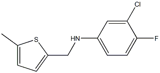 3-chloro-4-fluoro-N-[(5-methylthiophen-2-yl)methyl]aniline 结构式