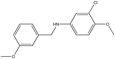 3-chloro-4-methoxy-N-[(3-methoxyphenyl)methyl]aniline 结构式
