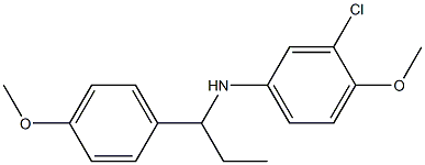 3-chloro-4-methoxy-N-[1-(4-methoxyphenyl)propyl]aniline 结构式