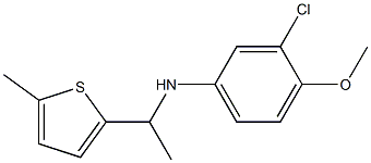 3-chloro-4-methoxy-N-[1-(5-methylthiophen-2-yl)ethyl]aniline 结构式