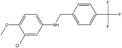 3-chloro-4-methoxy-N-{[4-(trifluoromethyl)phenyl]methyl}aniline 结构式