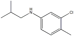 3-chloro-4-methyl-N-(2-methylpropyl)aniline 结构式