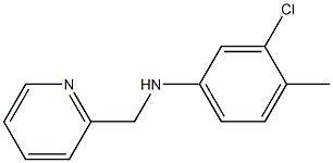 3-chloro-4-methyl-N-(pyridin-2-ylmethyl)aniline 结构式