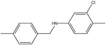 3-chloro-4-methyl-N-[(4-methylphenyl)methyl]aniline 结构式