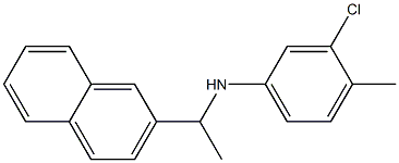 3-chloro-4-methyl-N-[1-(naphthalen-2-yl)ethyl]aniline 结构式