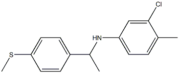 3-chloro-4-methyl-N-{1-[4-(methylsulfanyl)phenyl]ethyl}aniline 结构式